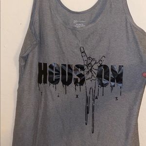 custom made Houston Texas drip tank top🤘🏼🖤